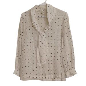Kate Spade Cream Tie Front Blouse